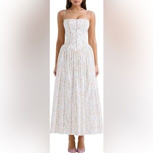 House of CB Ysabella white posy print maxi dress